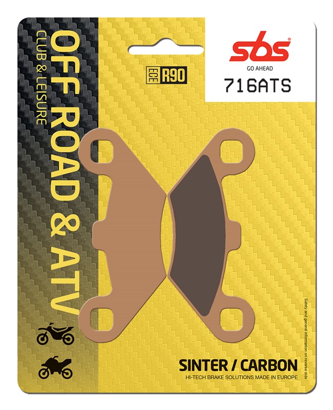 SBS brake pads KH158 OFF-ROAD sinteredcolour gold atv polaris trail boss, sportsman, magnum, big boss (716ATS)